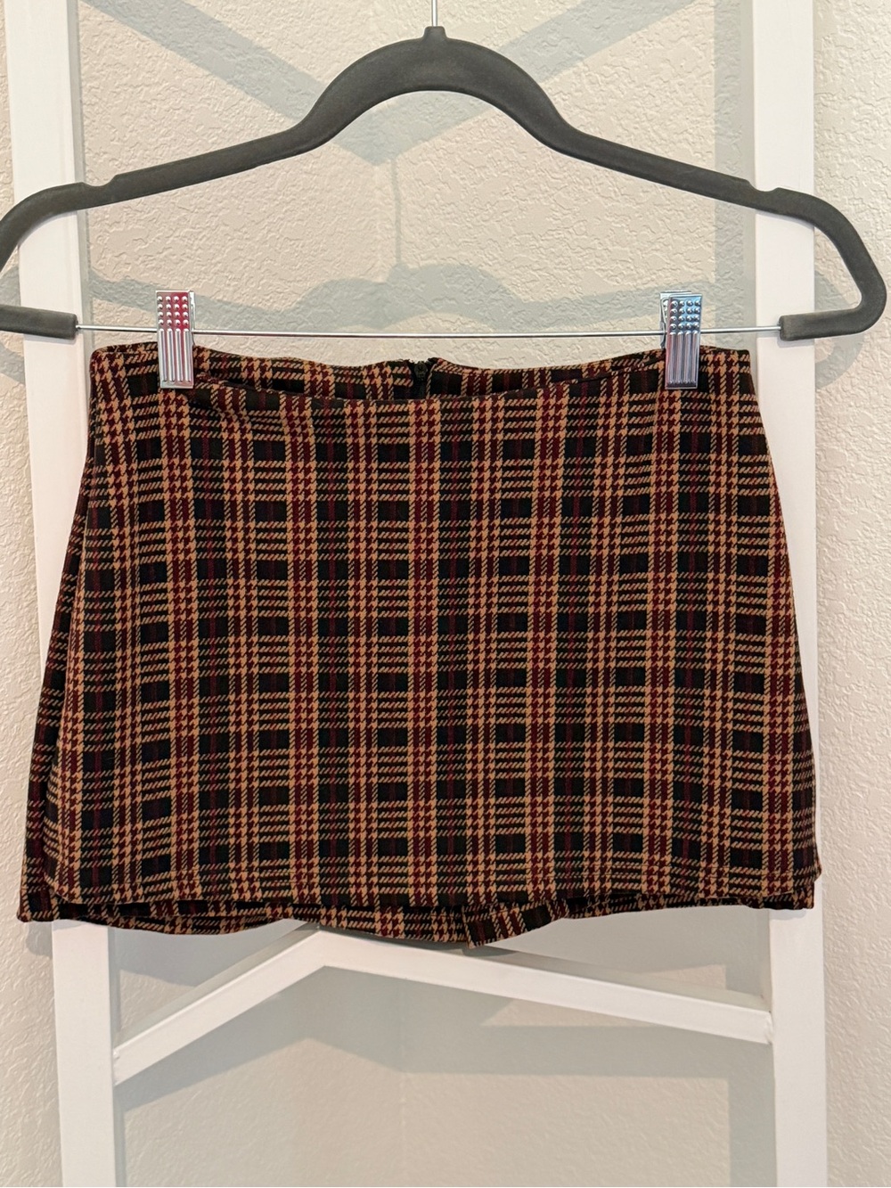french kyss Plaid Mini Skirt in Black and Brown